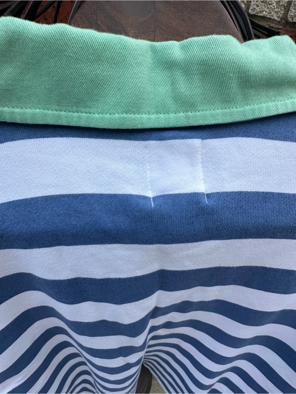 GAP Pullover 3/4 Button Rugby-Inspired Striped Sweatshirt Style Collar Classic - Picture 11 of 15